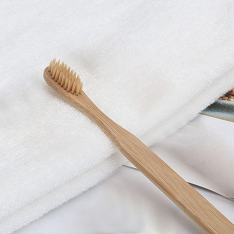 Boar Bristle Toothbrush, Bamboo Toothbrushes, Disposable Bamboo Brush with Biode-gradable Natural Bam-boo Handle for Gentle Cleaning, EcoFriendly Oral Care, Zero Waste Lifestyle (1 Pcs) - Image 4